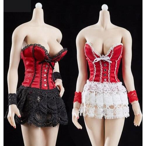 1/6 female figure fashion cat girl nightclub sexy evening dress costume two-color models for 12 inch action figure