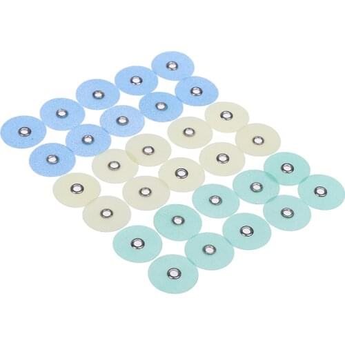 10/40 Pcs Dental Finishing And Polishing Discs Dental Polishing Discs Materials Gross Reduction Contouring Mandrel Stripes Set