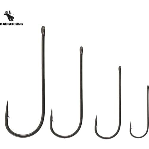 100pcs/lot Aberdeen hook fishing hook for live bait fishing earthworm blood worn shrimp long shank fishhooks for fishing