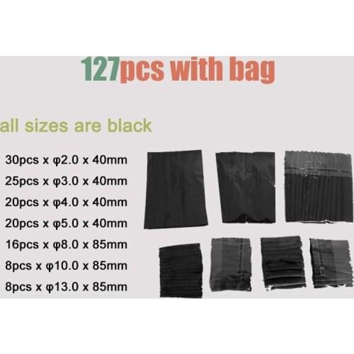127/164/328/530pcs with bag Heat Shrink Tube Assorted Insulation Shrinkable Tube 2:1 Wire Cable Sleeve Kit can Dropship