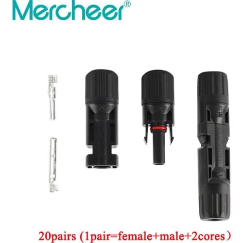 20 Pairs Solar Connector Plus 1 Pair Spanner Male Female Use For 2.5mm2/4mm2/6mm2 Solar Cable Solar Panel Branch Series Conne