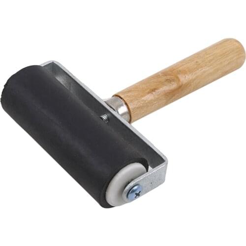 2020 Hot Sale Wooden Handle Wheel Professional Brayer Ink Painting Printmaking Roller Art Stamping Tool Paint Roll