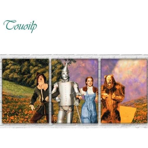 3pcs/set,Russia,Home Decoration 5D DIY Diamond Painting Resin Square Drill,full square Diamond Embroidery cartoon