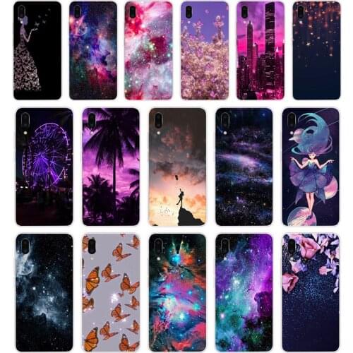 320FG Art Star Tree Sky Space gift Soft Silicone Tpu Cover phone Case for Meizu Pro 7 Plus X8 C9 Pro Note 9 case