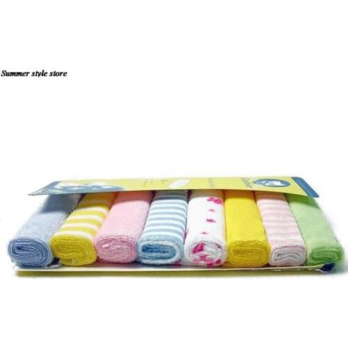 8 Pcs Baby Infant Newborn Towel Washcloth Bathing Feeding Wipe Baby Handkerchief Face Small Towels