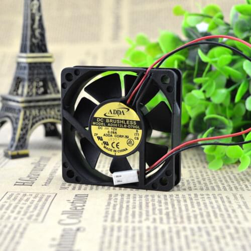 ADDA AD0612LB-D70GL DC 12V 0.09A 60x60x15MM 6015 6cm double ball bearing cooling fan