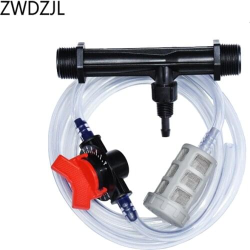 G1/2 G3/4 Automatic Venturi Fertilizer Injectors Kits Irrigation Venturi Tube Water Flow Control Switch Mesh 1set