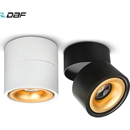 [DBF]360 Degree Rotatable Surface Mounted Downlight 7W 10W 12W 15W LED Ceiling Spot Light for Kitchen Living Room Aisle Decor