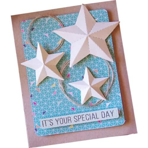 Julyarts Three-dimensional Five-pointed Star New Cutting Dies Scrapbooking For DIY Craft Scrapbooking Cards Decorative 2021