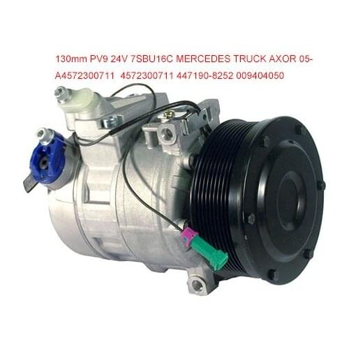7SBU16C air auto ac compressor for mercedes benz Trucks Axor Actros 130mm 12v 9pk 009404050 447190-8252