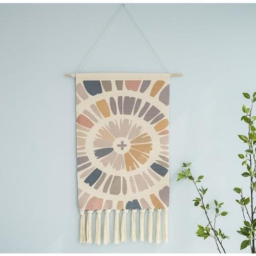 Home Decor Macrame Hanging Tapestry with Handmade Tassels Dorm Hotel Wall Cover Blanket Decor Fabric Art background Tapestry