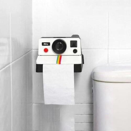 New Retro Polaroid Vintage Camera Shape Toilet Paper Roll Holder Tissue Box Bathroom