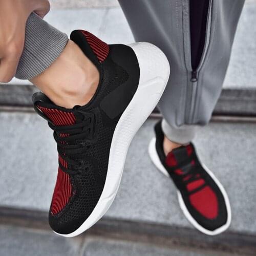 Shoes knitting sports breathable sneakers male mesh Light 39 shoes causal trainers Mens s leisure sneaker shoe fashion Fashion
