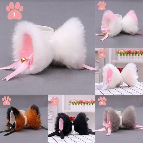 Plush Cat Animal Furry Cat Ears Hairpins Fluffy Fox Ear Cosplay Hair Clips Party Performance Costume Accessories