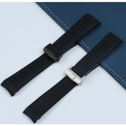 Watch Band For TAG HEUER CARRERA Silicone Rubber Waterproof Men Women22mm 24mm Watch Strap Watch Accessories Watch Bracelet Belt