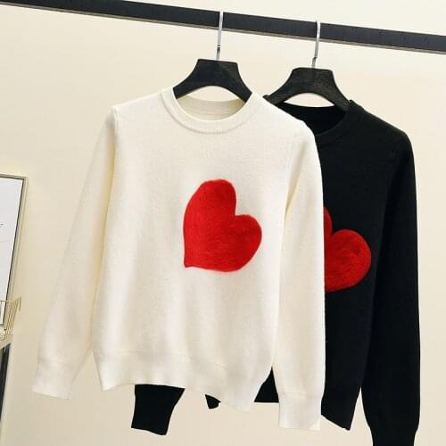 Sweater Y2k 2021 Sweaters Goth Korean Fashion Long Sleeve Tops Gothic Kawaii Clothes Winter Clothes Embroidery Womens Knitting