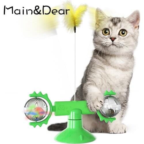 Pet Supplies Fun Toys For Pets Style Turn Cat Toy Turntable Funny Cat Stick Attract Cats Attention Entertainment Pet Toy