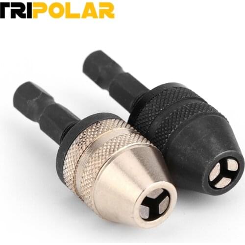 Keyless Drill Chuck Screwdriver Impact Driver Adaptor 1/4 '' Hex Shank Drill Bit Tool Quick Change Convertor Adapter