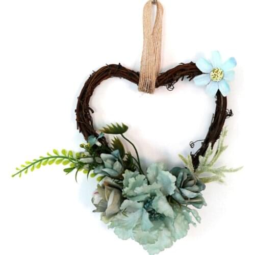 Spring Heart Design Rose Floral Wreath Party Home Decoration For Wedding Arch Front Door Wall Decor