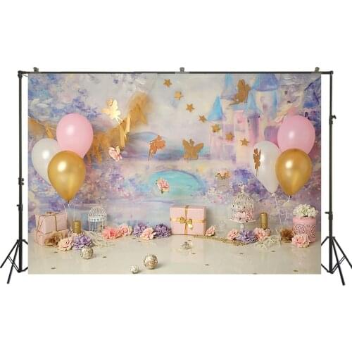 HUAYI Photography Background Vinyl Baby Shower Birthday Party Decor Newborns Child Photocall Backdrop Photo Studio W-380