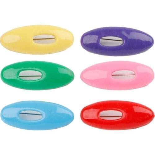 6 Pcs/set Convenient Oval Shape Enamel Safety Pins For Women Locking Scarf Buckle Craft Pins Brooch Multipurpose Apparel Sewing