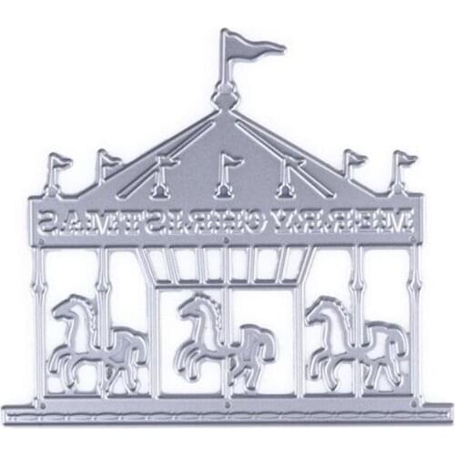 1Pcs DIY Carousel Metal Cutting Dies Stencil Template Embossing for Scrapbooking Paper Card Album Photo Decor Art Painting Tool