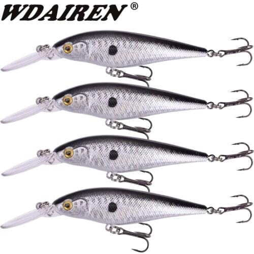 WDAIREN Laser Minnow Hard Fishing Lures 11cm 11g Pesca Japan Artificial Plastic Bait With Hook Diving Wobbler Crankbaits Tackle