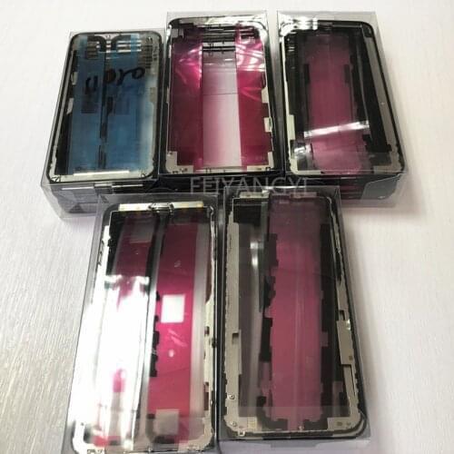 10PCS Ori Quality Frame With Glue Adhesive Sticker For iPhone 12 X XS max 11 pro max Middle Bezel Replacement Glass Frame Reapir
