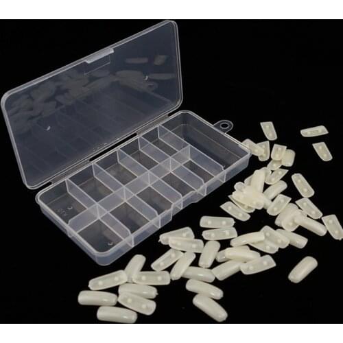 11 Fake Nail Art Tips Case Manicure Nail Tool Art Tips Box Storage Case Natural Translucent Acrylic Plastic Cells False Nail