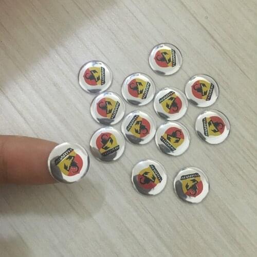 2pcs 20PCS 14mm Remote Key Emblem Logo Sticker for Abarth 500 124