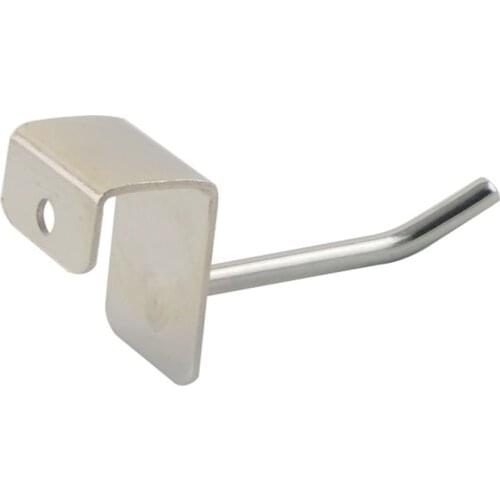 20pcs 50mm Length Slatwall Display Hooks 4mm Wire Dia. Rack Hooks for Supermarket Shelf Suitable for 15 x 30mm Square Tube