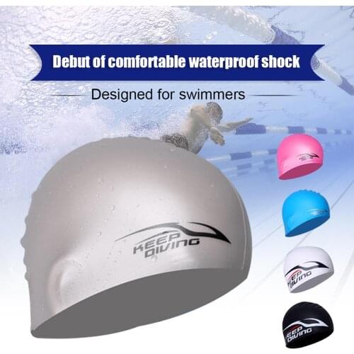 3D Ergonomic Swim Caps Silicone Waterproof Swimming Caps for Men Women
