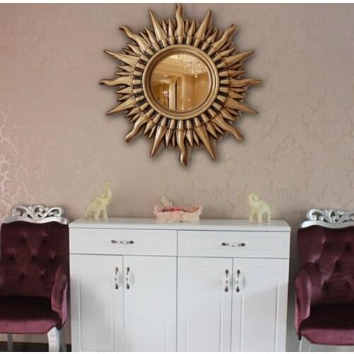 71cmx71cm American Decorative Mirror Sofa Background Wall Beauty Salon Hanging round wall decorative mirror for living room