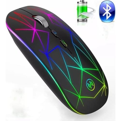 RGB Wireless Mouse Bluetooth Gamer Mouse Rechargeable Slient Mause USB Computer Mouse With Backlit Ergonomic Mice For Laptop PC
