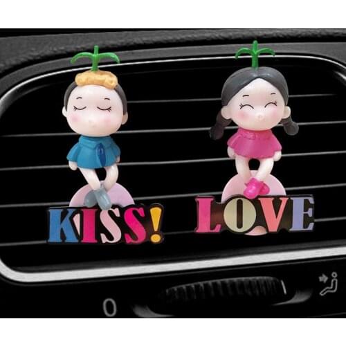 Bean sprouts Lovers car air freshener perfume air conditioner outlet Perfume clip auto air freshener Car interior accessories