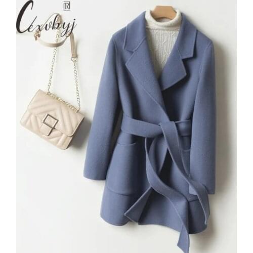 Cexvbyj Women's Cashmere Coats