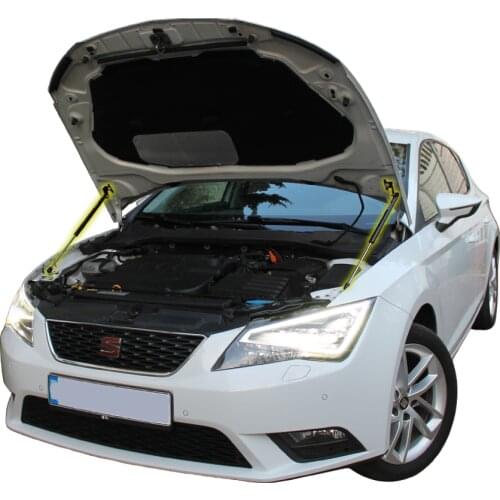 For Seat leon III 2013- Front Bonnet Hood Modify Gas Struts Carbon Fiber Spring Damper Lift Support Absorber