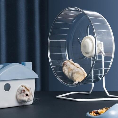 Hamster Running Wheels Fitness Jogging Toys Transparent Running Playing Wheels with Stand Small Animals Supplies