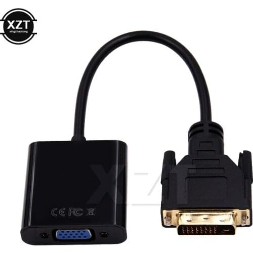 DVI to VGA Adapter Cable 1080P DVI-D to VGA Cable 24+1 25 Pin DVI Male to 15 Pin VGA Female Video Converter for PC DVD HDTV