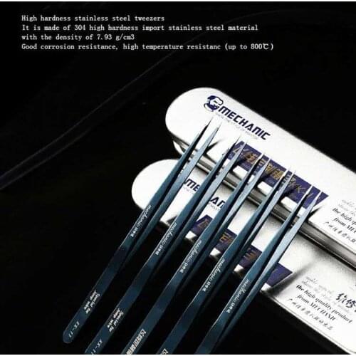 MECHANIC KK-11 mobile repair special flying line tweezers anti-static corrosion resistance jump line custom tweezers Hand Tools