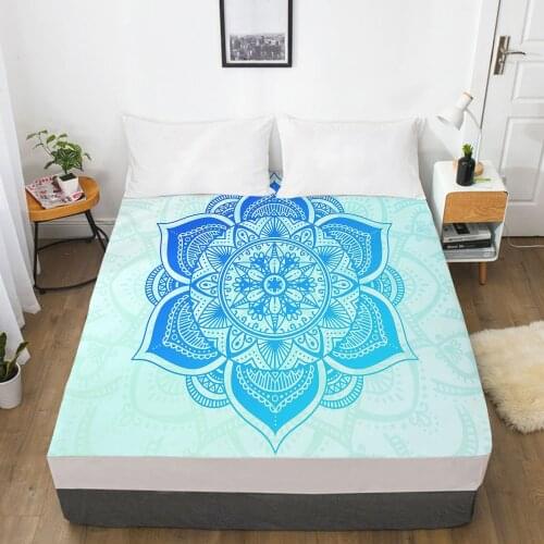 Customize Fitted Sheets Mattress Cover With Elastic Band 3D Bedsheet Linens 150x200 200x200 Bed Sheet Bedding Bohemia