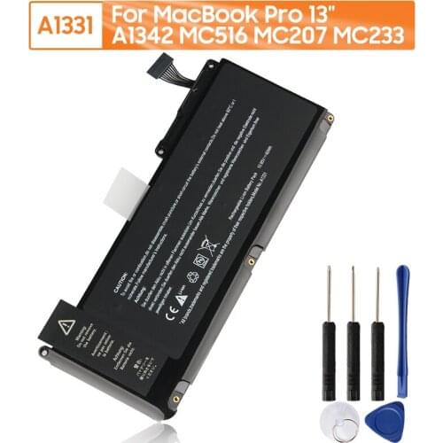 Original Replacement Battery A1331 For MacBook Pro 13" A1342 MC516 MC207 MC233 Genuine Replacement Battery 60Wh With Free Tools
