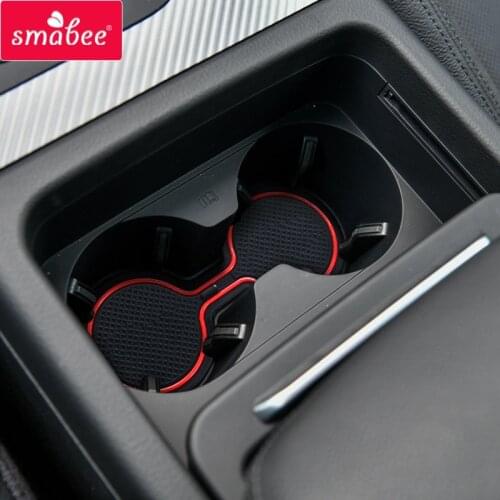 Smabee Anti-slip Gate slot mat For Audi Q5 2017 2018 2019 FY SQ5 Rubber Coaster Cup Holders Non-slip mats 17pcs Accessories