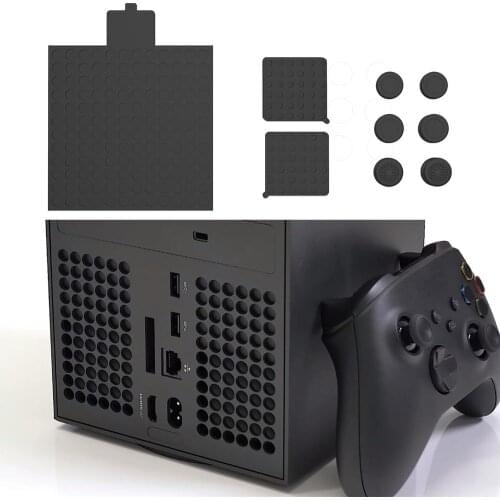 For Xbox Series X/S Console Dustproof Suit Silicone Dust Plug Pack Protector Dust Proof Mesh Filter Jack Cover Stopper Case Kit