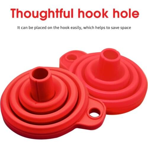 Collapsible Silicone Engine Funnel Gasoline Oil Fuel Petrol Diesel Liquid Supply Universal Car Motorcycle Convenient Carrying