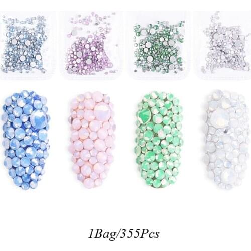 Nail Art Rhinestone Mix SS4-SS20 Size Pearl Flatback Crystal Nail Rhinestones For Nails Art 3D Decorations