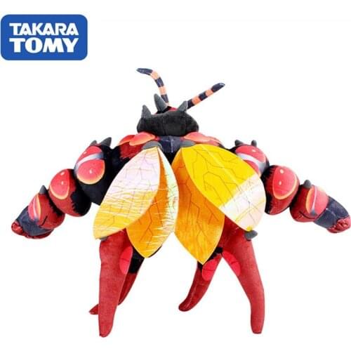 TAKARA TOMY Pokemon 35cm Plush Standing Soft Cute Buzzwole Stuffed Doll Cartoon Christmas Halloween Toys for Children Kids