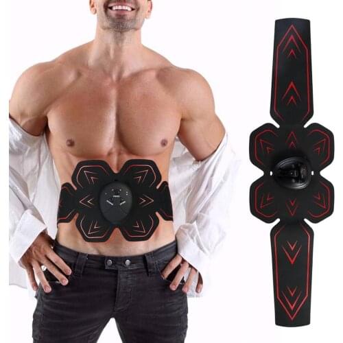 New Abs Stimulator Muscle Toner EMS Press Trainer Abdomen Electrostimulation USB Charged Fitness Home Workout Muscle Toning Belt