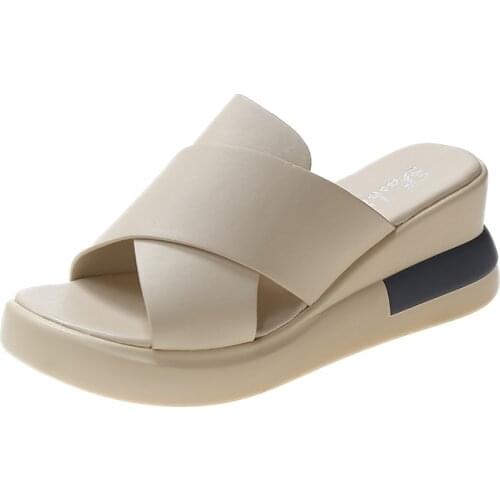2021 Summer New Womens Sandals Fashion Outdoor Comfortable Platform Wedges Sandals Shoes for Woman Open Toe Casual Slippers