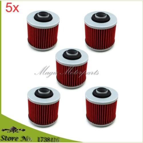 5x Oil Filters For Yamaha XVS1100 XVS1100A XV920M XV920 XV750 XV750M XVS650 XV535 XVS400 XV250 XV250S XVS125